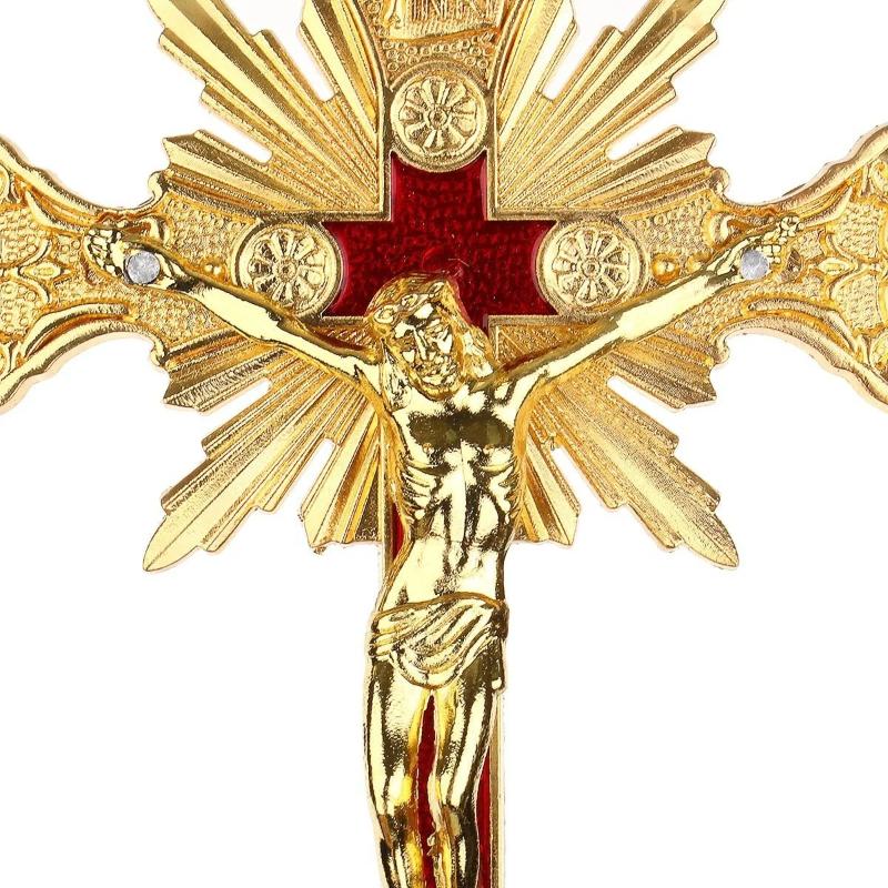 1Pc Church Relics Figurines Crucifix Jesus Christ on Stand Cross Home Chapel Wall Decor Decoration Home