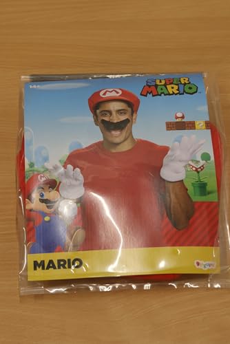 Disguise Super Mario Cosplay Requisiten-Set: Hut, Handschuhe und Bart