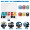 36 ks Jcase pojistek Autokomplet Vysoké/Standardní a Nízkoprofilové Pojistky ve tvaru krabičky Jcase Assortment Kit 20A 30A 40A 50A 60A 80A
