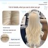 Milky White Gold Long Curly Wig with Bangs – Big Waves, Sweet Lolita Style for Daily Wear