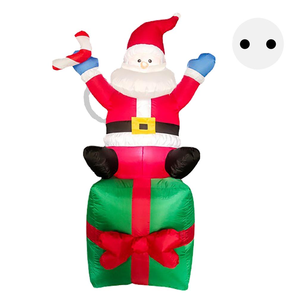 Inflatable Father Christmas 1.8m  5.9ft Polyester Cloth Waterproof LED Light Blow Up Father