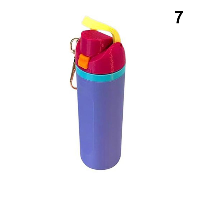 Creative Cute Bottle Key Chain Pendant 3D Printed Lip Balm Holder Bottle Key Chain Bag Decoration Craft Gift Keychain Car Gifts