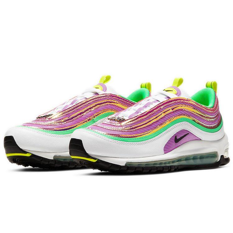 Nike Air Max 97 Weiß Elektrogrün Fuchsia Glow Damen CW5591-100