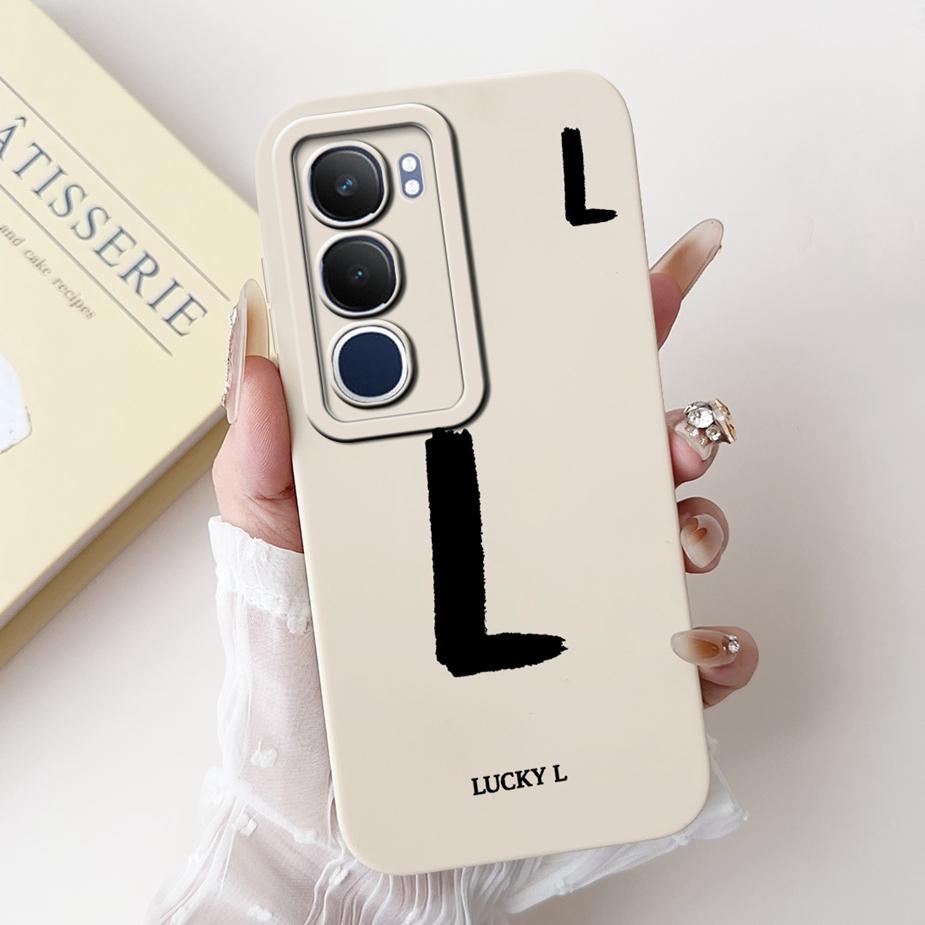 Für Vivo Y19s 4G Hülle V2419 Luxuriöse Glücksbuchstaben Cover Stoßfeste Weiche TPU Handyhülle Für Vivo Y19s Y 19 s VivoY19s Fundas Coque