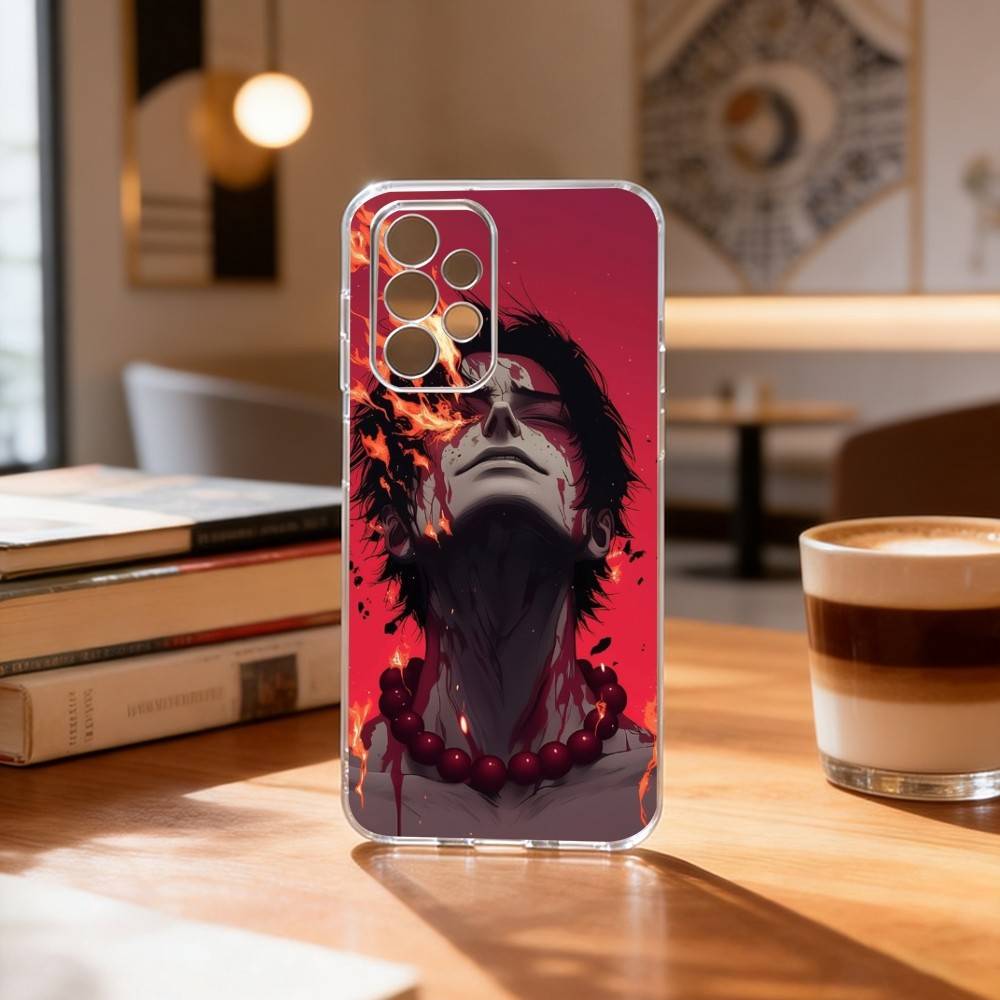

Portgas D. Ace Fire Fist One Piece Phone Case Transparent Silicone Soft For Samsung S25,S24,S21,S22,S23,S30,Ultra,S20,Plus,Fe Samsung S21Ultra