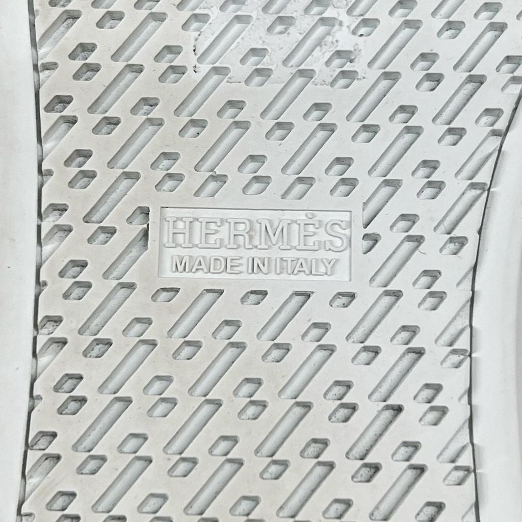 Tolle HERMES Low-Cut-Sneaker Innocent Logo Stickerei weißes Canvas Damen 37 241180Z Gebraucht