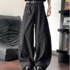 Y2K Wide Leg Suit Pants Men Casual Drape Straight Baggy Curved Dress Pants Business Workwear Trousers Streetwear