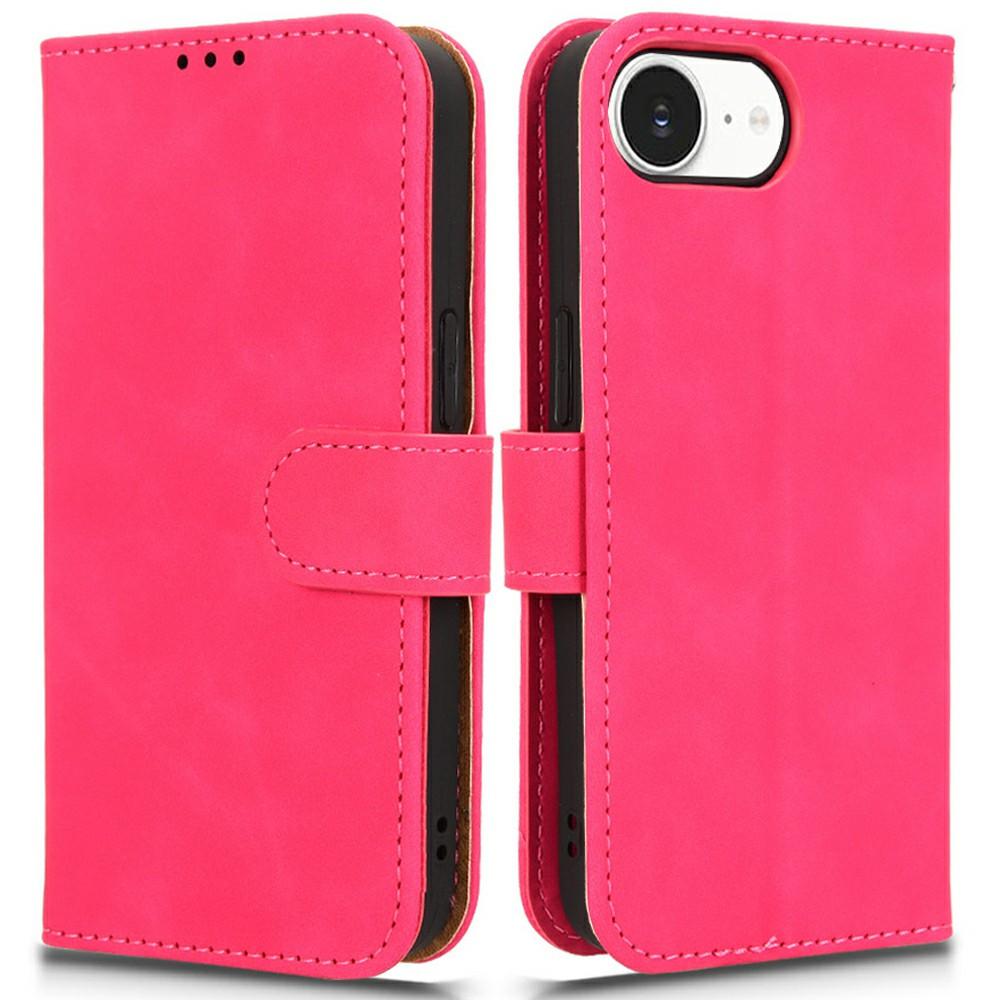 

Для iPhone 16e Шкіряний чохол з ефектом шкіри, протиударний, гаманець, відкидна обкладинка для телефону D