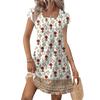Summer Dresses For Women Loose Square Neck Cap Sleeve Casual Beach Vacation Tshirt Dress Sundresses With Pockets