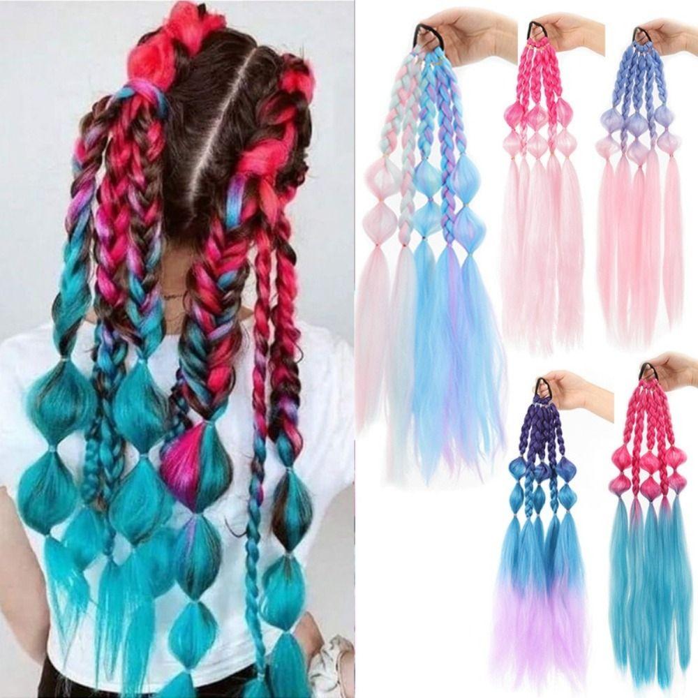 Lantern Braid Twist Braid Bulk Colorful Braided Ponytails Long Bubble Jumbo Braid for Women