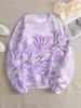 Fashion Flower Women round-neck sweatshirt 3D Print Y2k Streetwear Autumn Sweatshirts Oversized Pullovers Woman Clothing Tops