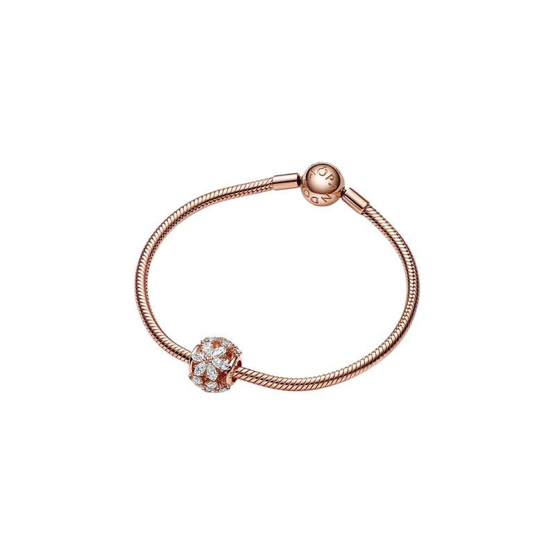 Pandora Sparkling Herbarium Round Charm Women's Rose Gold 782383C01