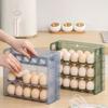 Fridge Egg Storage Box Three Tiers Large Capacity Space-Saving Egg Organizer Refrigerator Side Door Egg Dispenser