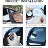 2 PCS Car Blind Spot Mirror, Fan Shaped HD Glass Convex 360° Rotating Wide Angle Side Mirror, Frameless Car Blindspot Mirror for Larger Image and