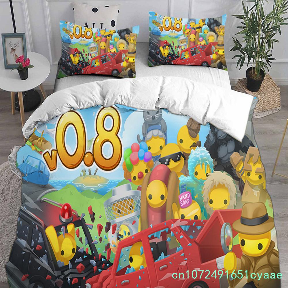Copripiumino Set Biancheria da Letto Wobbly & Life Singolo Gemello Matrimoniale Queen King Size Trapunta Copri Letto Anime Federa 2-3 Pezzi Set