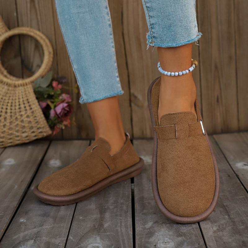 New Thick Bottoming Birkenstocks Women's Retro Spring and Autumn Loafers Flat Non-slip with Skirt Soft Sole Single Shoes