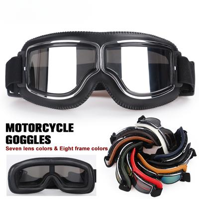Větruodolná jízdní kola Brýle na helmu Kůže Bezpečnostní Ochranná Antireflexní Motokros Cross-country Steampunk brýle Snadné přenášení