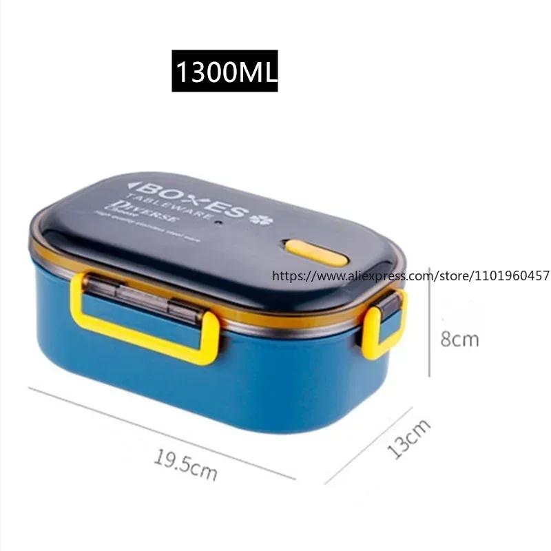 Double Layer Stainless Steel Lunch Box Leak-Proof Bento Box Dinnerware SetMicrowave Adult Student Food Container, Large Capacity