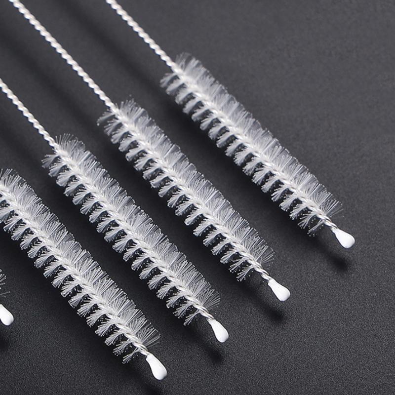 Drinking Straw Cleaning Brush Kit Straw Tube Pipe Cleaner Nylon Stainless Steel Long Handle Cleaning Brushes For Straws