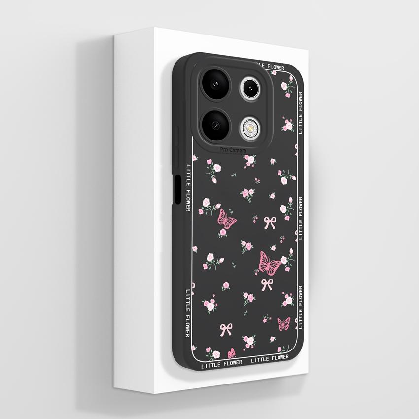 Pre telefón Xiaomi Redmi Note 13 12 14 Pro 13R 12R 14S Puzdro na telefón Pekný fialový vzor srdca pre milovníkov Mäkký silikón Vysoká kvalita Protišmykové puzdro Pre kryt Redmi