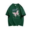 European large-size cotton short-sleeved t-shirt women's grape purple summer new fashion loose and thin design top tide