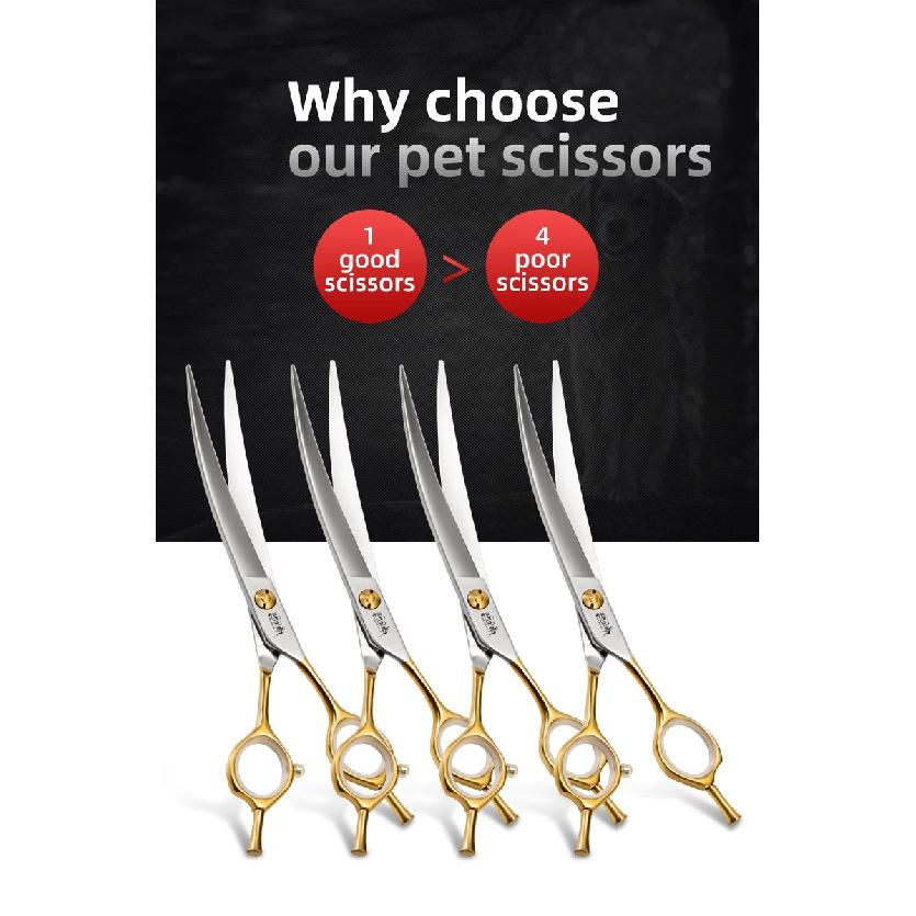 Sakura Dance Professional Pets Scissors Grooming Set for Dogs - High-End Japan 440C Professional Specific Shearing