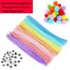 Colorful DIY Chenille Pipe Cleaner Bouquet - Plush, Handmade Spring Craft Pack In Macaron Shades for Children