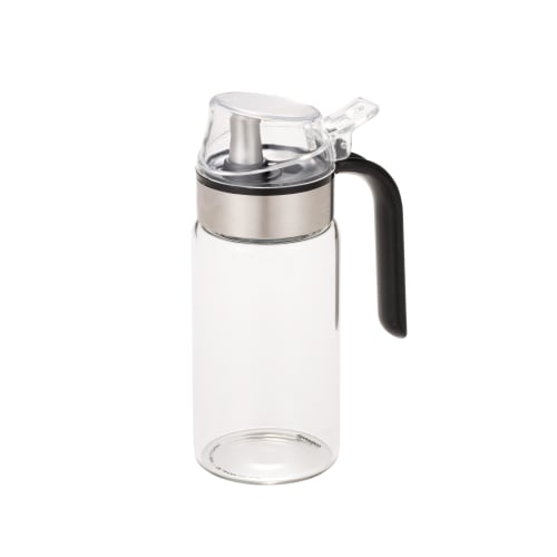 CB Japan Oil Bottle, 250ml, Heat-Resistant Glass, Drip-Resistant, Stainless Steel Spout, Condiment Container, Oxidation-Resistant, with Lid, Atomico