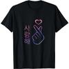 Ti Amo Saranghae Gesto Mano a Cuore - T-Shirt K-Pop Pop Coreano Kawaii Magliette per Donne Vestiti Kawaii Camisetas