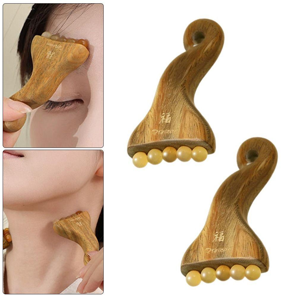 Wood Facial Gua Sha Tool Handheld Point Acupoint Massager Body Massage Scraper  Acupoint Massage