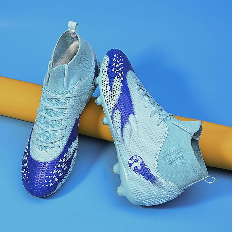 

Футбольные бутсы с высокими носками, мужские и женские, AG, длина, короткие ногти, кожаная обувь для молодежи, студентов, спортивная футбольная обувь 33