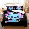 Kawaii Animal Axolotl Bedding Set Bed Cover Adult Kid Bedroom Decor Duvet Cover Pillow Case Set Single Twin Full Queen King Size