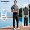 SHANSHAN Men's Stretch Polo & Shorts Summer Set