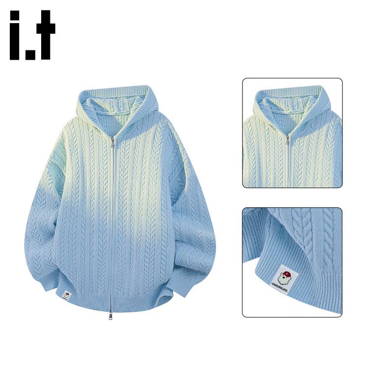 :Мужской американский повседневный вязаный кардиган с капюшоном CHOCOOLATEit 2XL