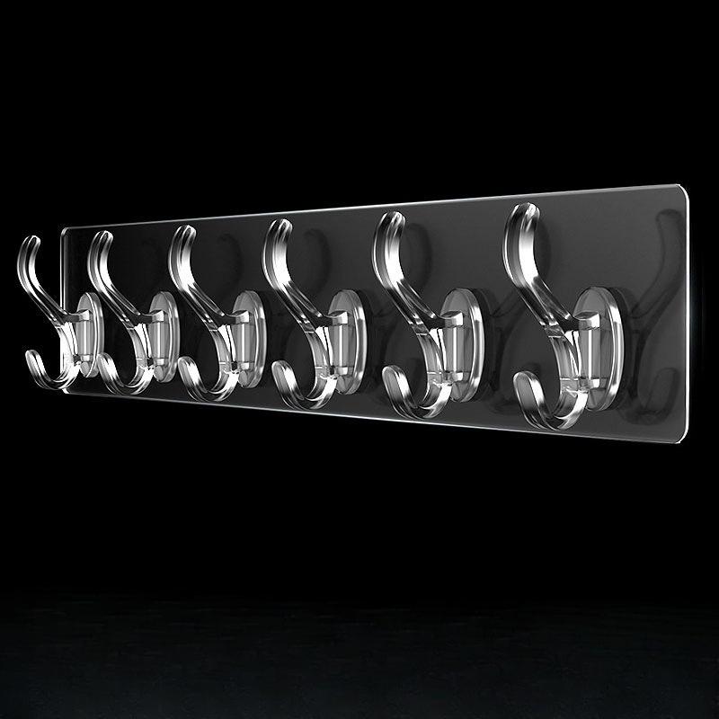 

Transparent Row Hook, Six-link Strong Adhesive, No Trace, No Need for Drilling, Door Rear Adhesive Hook