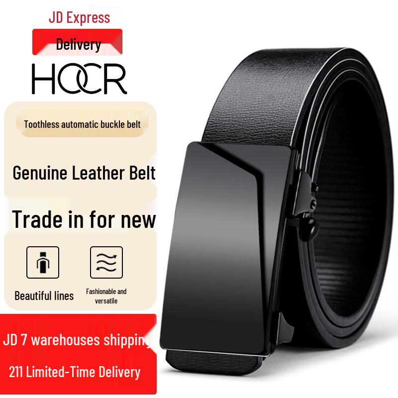 HOCR Men s Genuine Leather Automatic Buckle Belt