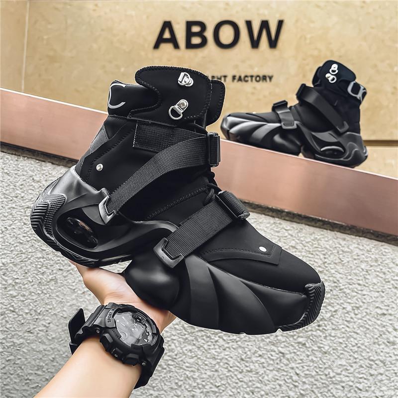 Air Cushion Daddy Men's Shoes Platform Martin Boots New Breathable Sports Leisure Invisible Height Boots