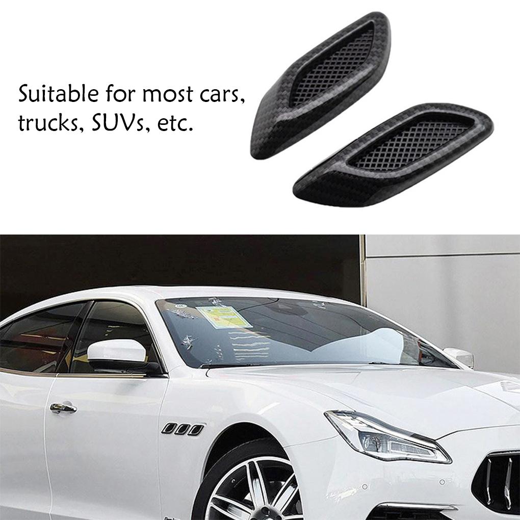 2pcs Car Air Intake Bonnet Hoods Side Vent Tuning Auto Automobile Door Decoration Popular Sticker Decorative Cover