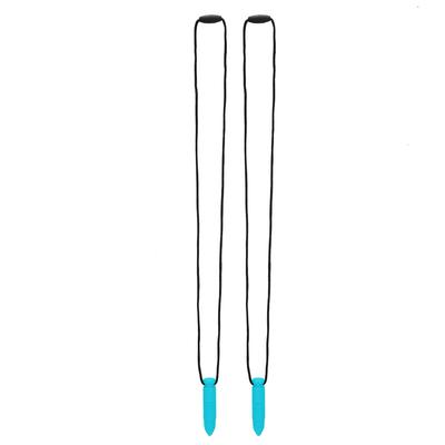 2pcs Silicone Teether High Temperature Resistant Waterproof Chewing Pendant NecklaceSky Blue