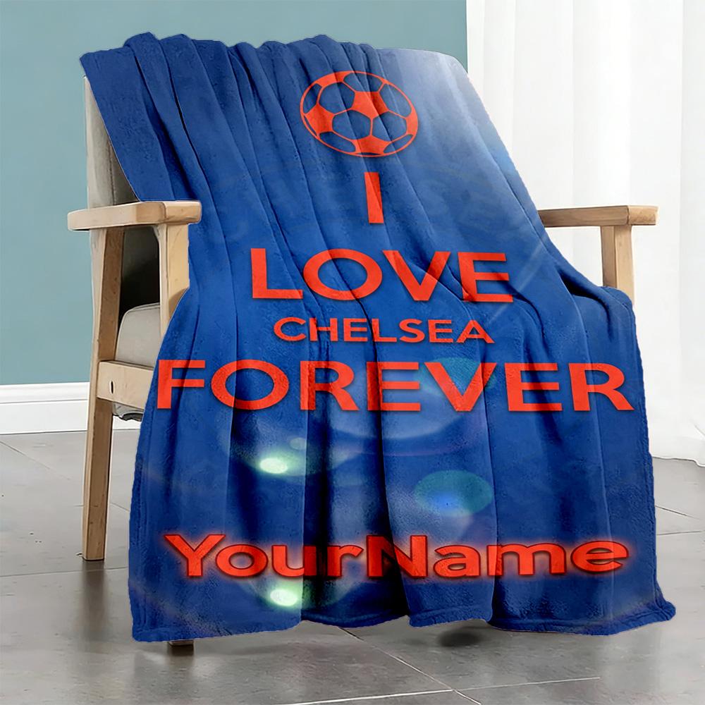 Chelsea Personalized Name Blanket Throw Personalized Blanket Durable Comfort Suitable for Livingroom Seaside Couch Office Chair