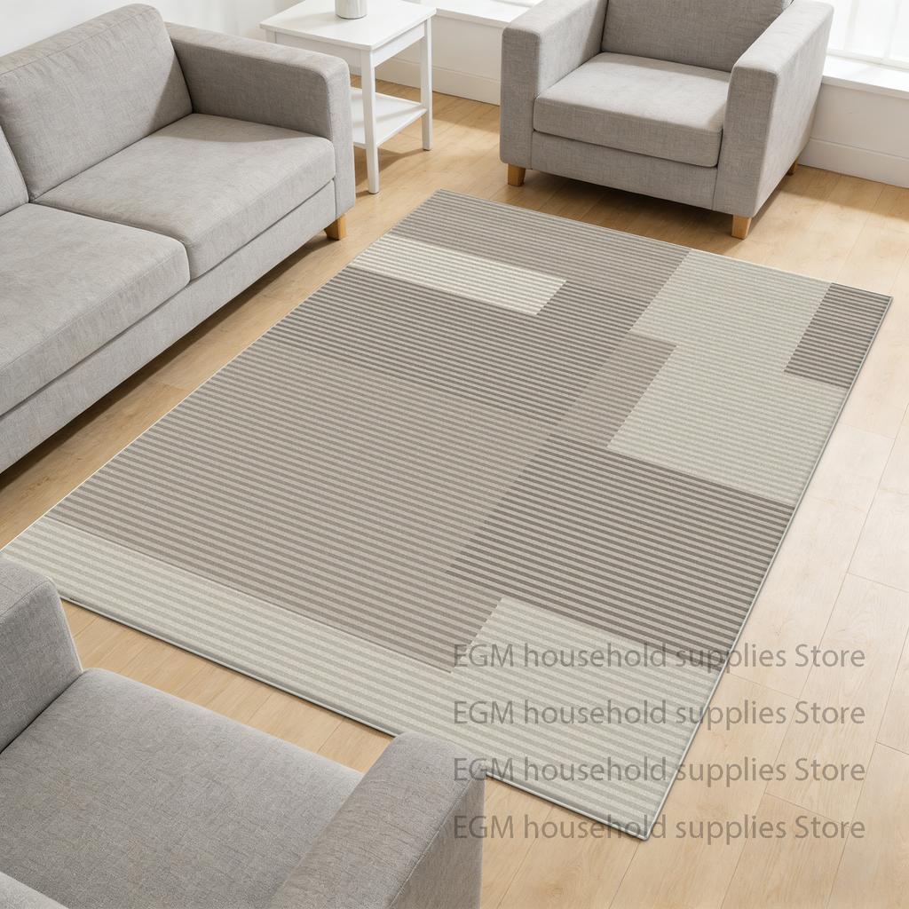 Geometric Style Carpet Modern Living Room Decoration Bedroom Washable Non-slip Floor Mats Bedside Study Lounge Rug Cloakroom