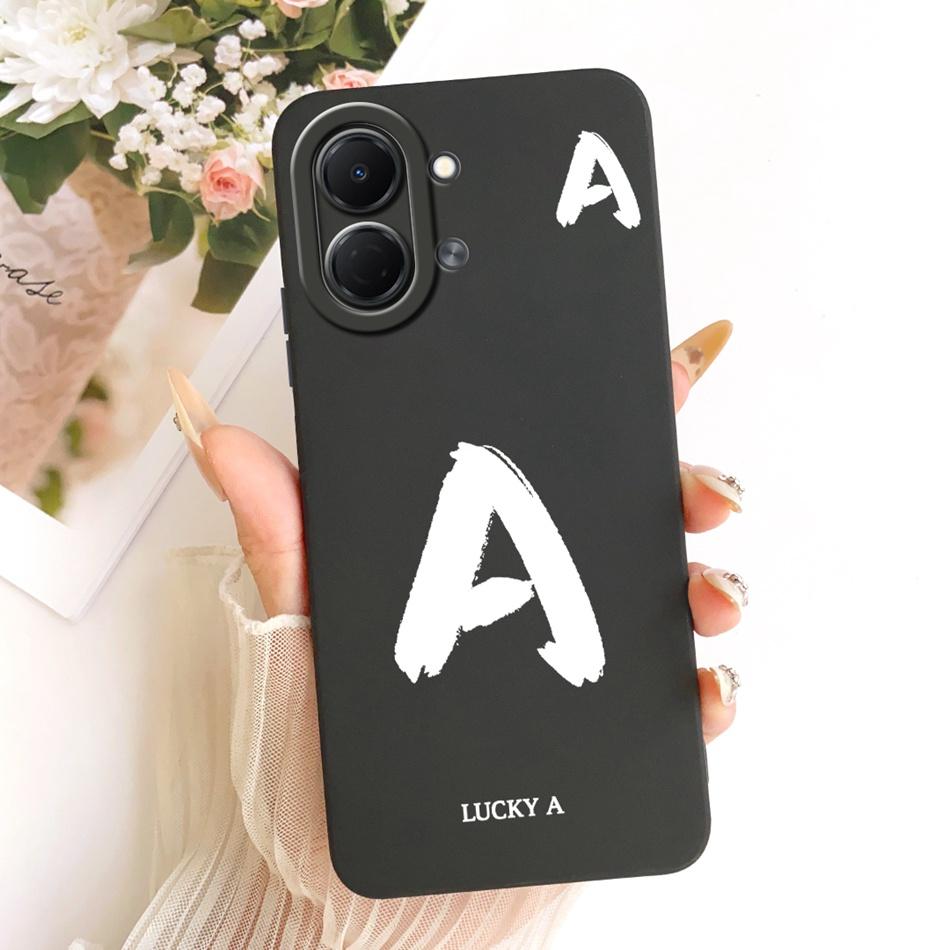 For Tecno Spark Go 3 2026 Lucky Initial Letter Phone Case For Tecno Spark Go3 KN3 Soft Silicone Shockproof Cases Bumpers