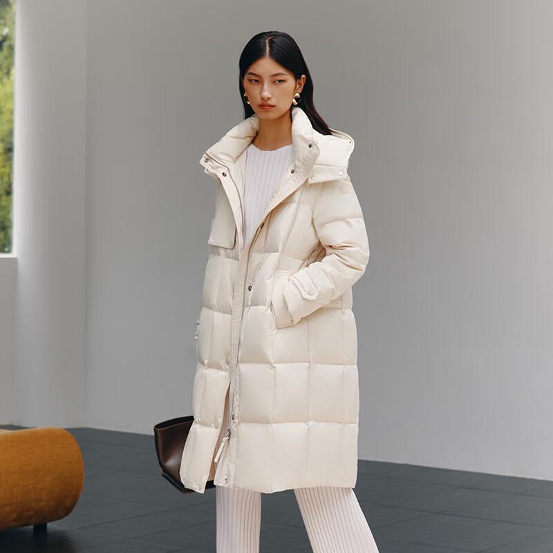 Ellenai Women's Long Quilted 90% Goose Down Winter Jacket