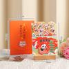 Floral Theme Wooden Base Desk Calendar Vase Shaped Monthly Planner with Detachable Stand Bloomy Flowers Date Display