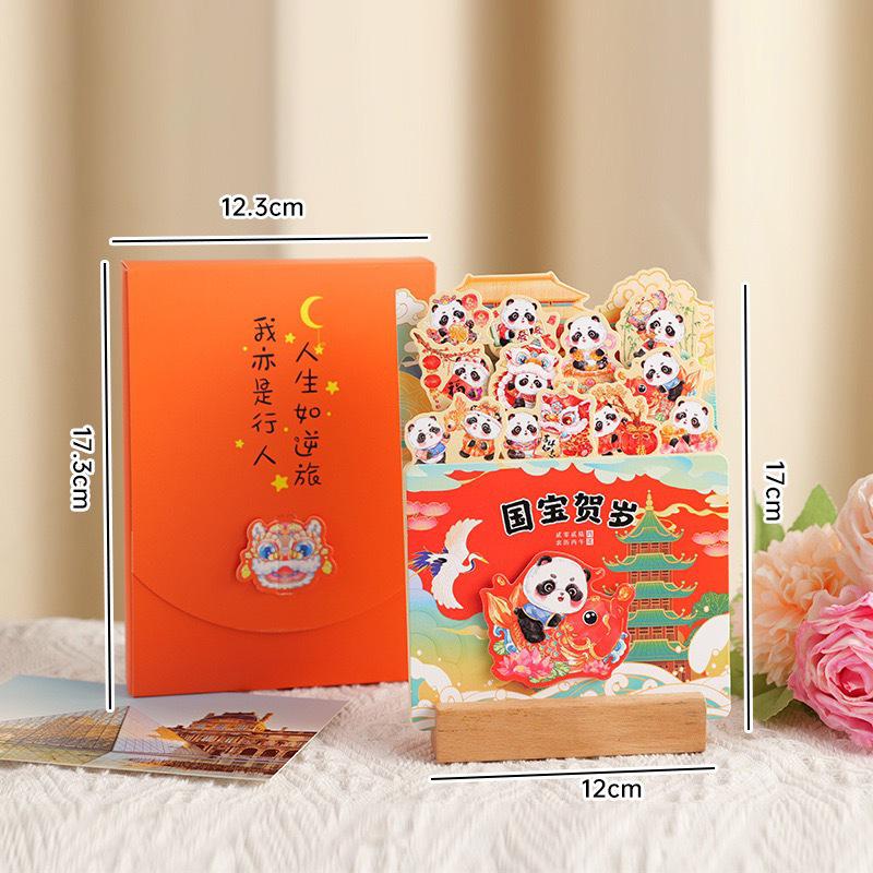 

Wooden Base Bloomy Flowers Desk Calendar Vase Shaped Detachable Base Monthly Planner Date Display Floral Theme Standing Calendar