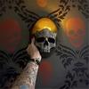 Halloween Skull Head Candle Holder Scary Skeleton Head Wall Mounted Candle Sconce Home Bar Restaurant Decorative Candlestick