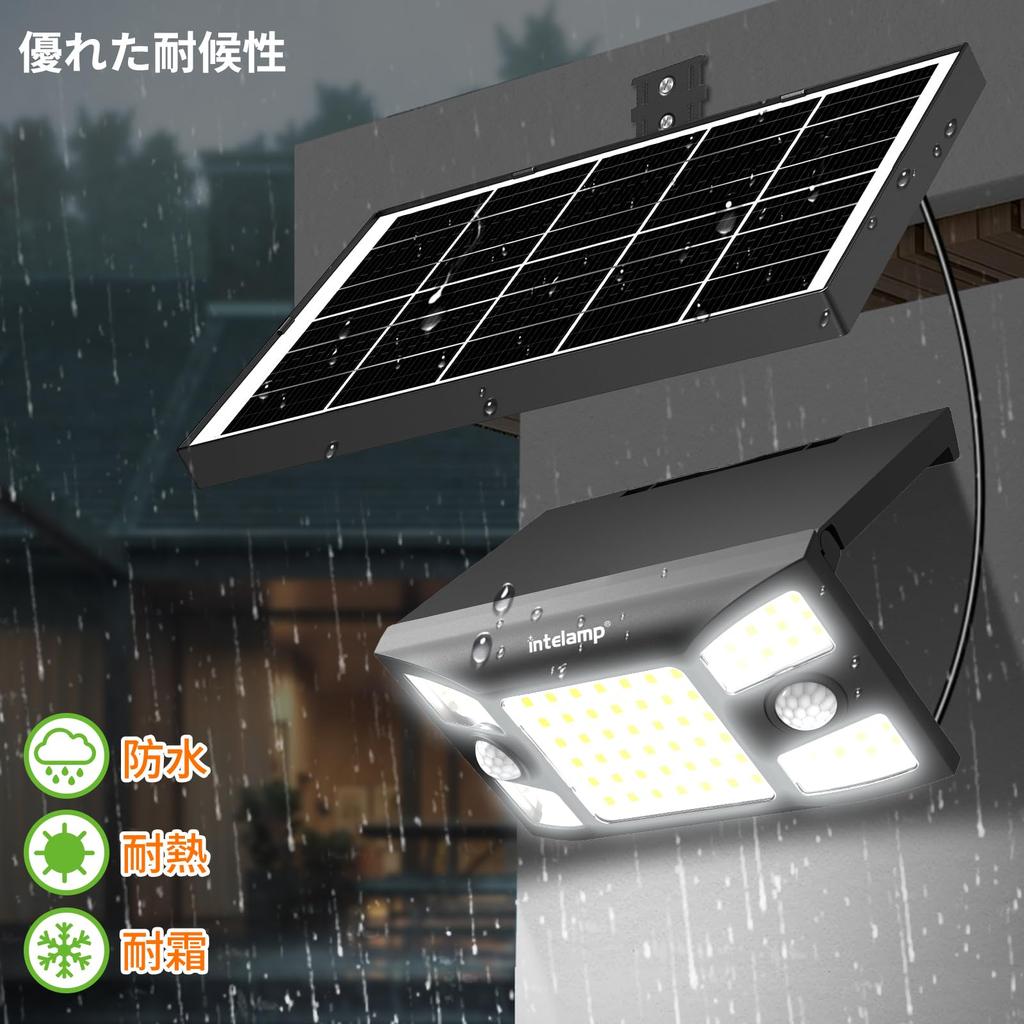 Intelamp Sensor Solar 2026 New Year Sale Large Maximum Lumens of 2000 6500K Daylight Two Easy Indoor Large Solar Wall for Emergency Parking and