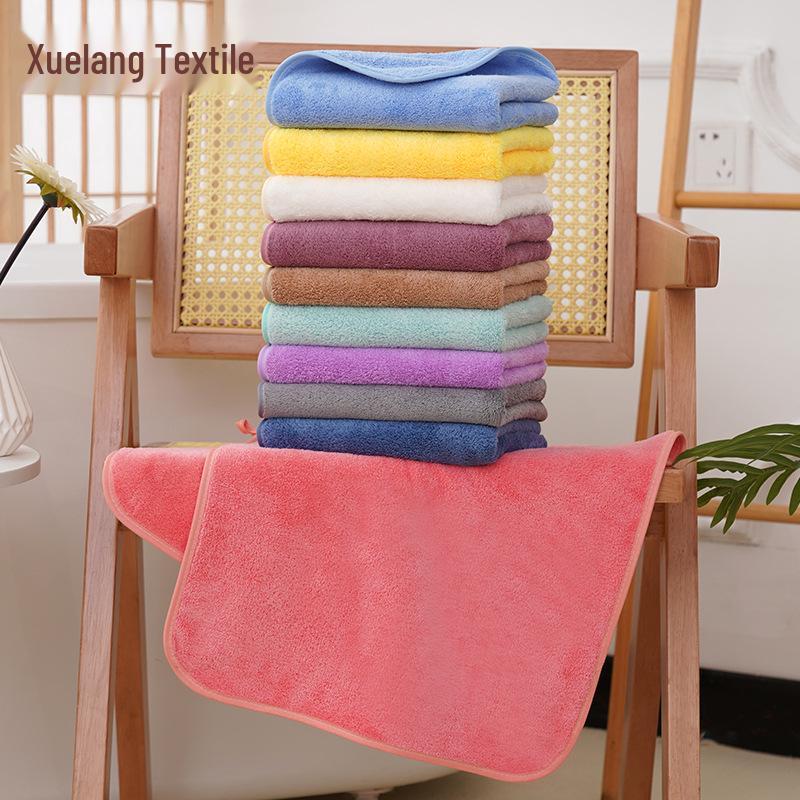 High-Density Coral Fleece Towel: Soft, Absorbent Face Towel for Home, Salon & Barber Shop.