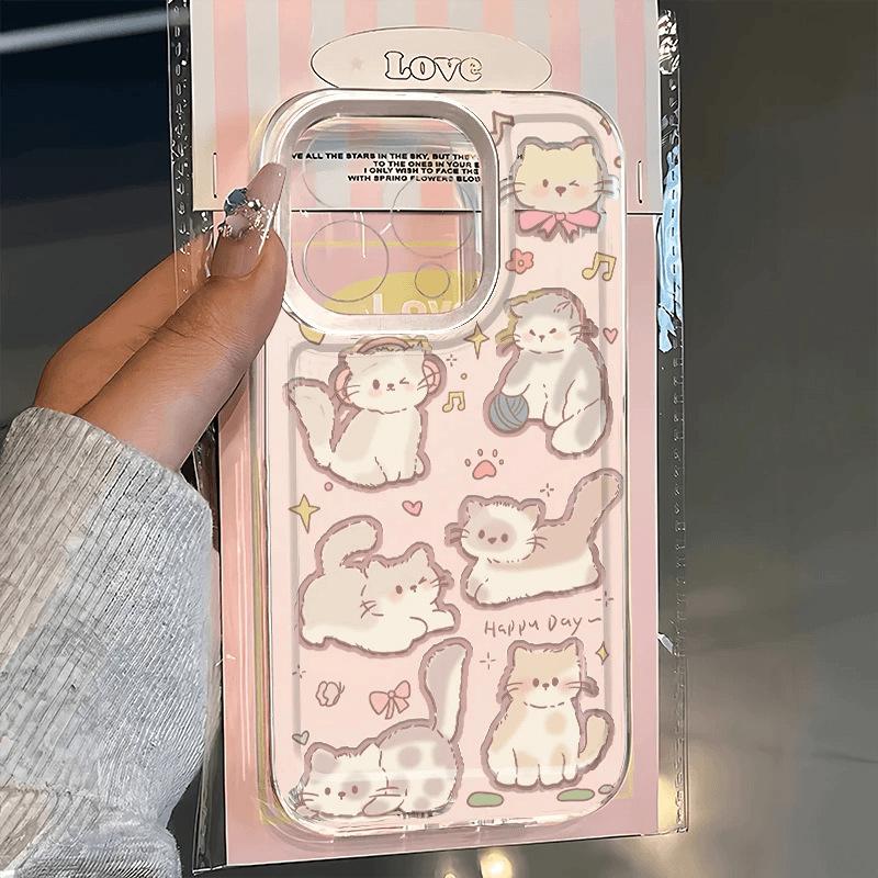 Adorable Cats iPhone Soft Case: 12, 13, 14, 15, 16 Pro Max