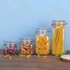 Glass Bottle Sealed Jar For Kitchen Food Pickle Fruit Canned Transparent Big Mouth Jam Bottle Storage Jar Household